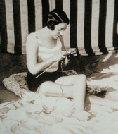Tricoteuse plage